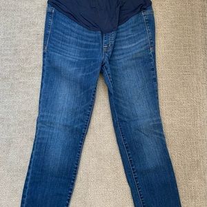 Madewell over the belly maternity skinny jeans.